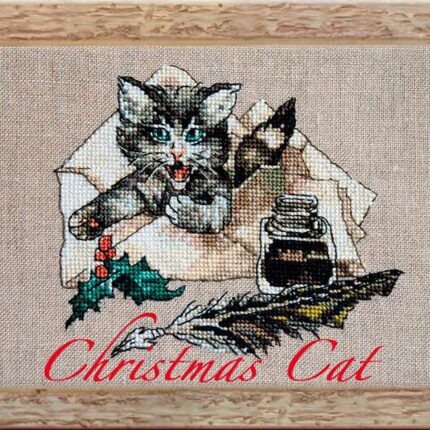 145-P014 K Набор для вышивания "Christmas Cat" (Рождественский кот)