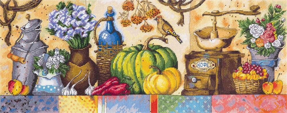 N-1994 Набор для вышивания PANNA Натюрморт с тыквой 51х19 см N-1994 Набор для вышивания PANNA Натюрморт с тыквой 51х19 см