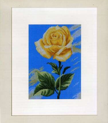 PN-0008115 Набор для вышивания "Yellow Rose on Blue"