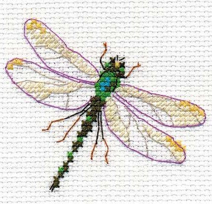 0-161 Набор для вышивания АЛИСА Стрекоза 8х6 см