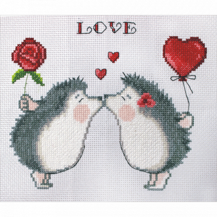 0175 Набор для вышивания мулине НИТЕКС Ёжики 20х18 см