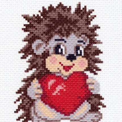 1164 Рисунок на канве МАТРЕНИН ПОСАД 16х20 - Любимый ёжик