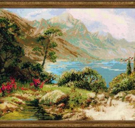 1397 Набор для вышивания РИОЛИС Горное озеро 60х40 см