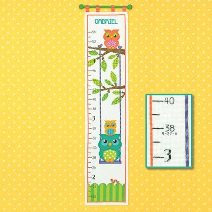 70-73700 Набор для вышивания DIMENSIONS Сова Таблица роста 22х101 см