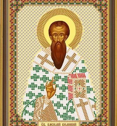 С6108 Набор для вышивания бисером НОВА СЛОБОДА Св.Василий Великий 13х17 см