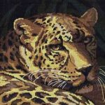 0065 Набор для вышивания мулине НИТЕКС Гепард 34,5х24,5 см