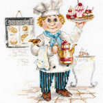 6-12 Набор для вышивания АЛИСА Кондитер 16х17 см