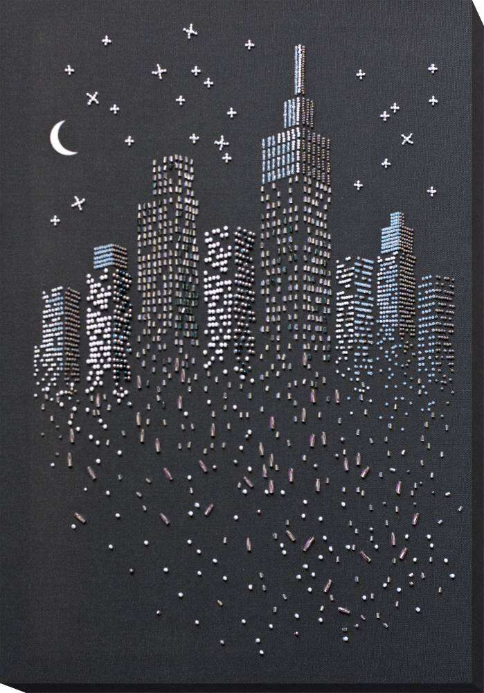 AB-755 Набор для вышивания бисером на натуральном художественном холсте АБРИС АРТ Блеск ночных огней 29x40 см AB-755 Набор для вышивания бисером на натуральном художественном холсте АБРИС АРТ Блеск ночных огней 29x40 см