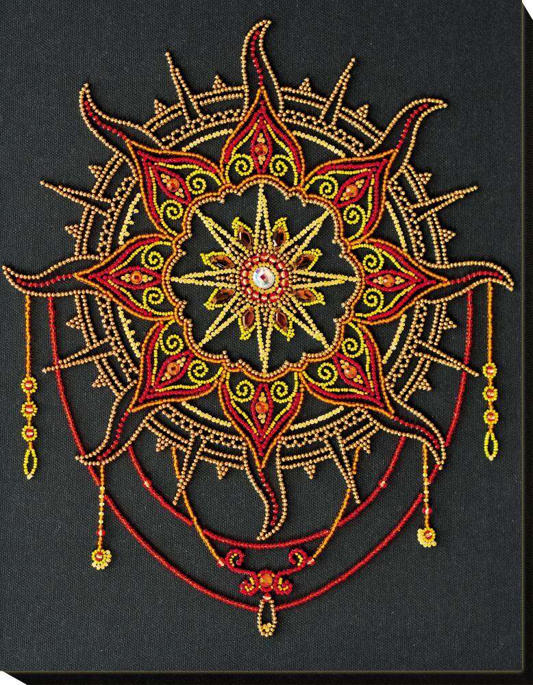 AB-770 Набор для вышивания бисером на натуральном художественном холсте АБРИС АРТ Солнечный узор 26х33 см AB-770 Набор для вышивания бисером на натуральном художественном холсте АБРИС АРТ Солнечный узор 26х33 см