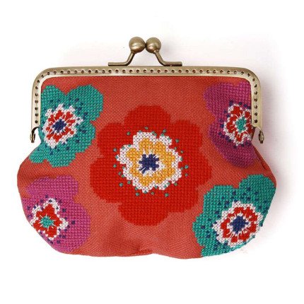 2860303 Набор для вышивания кошелька "Яркие цветы"
