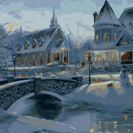 011-CG Картины по номерам Белоснежка Зимние усадьбы 40х50 см