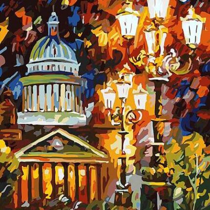 025-AS Картины по номерам Белоснежка Мерцание ночи Санкт-Петербурга 30х40 см