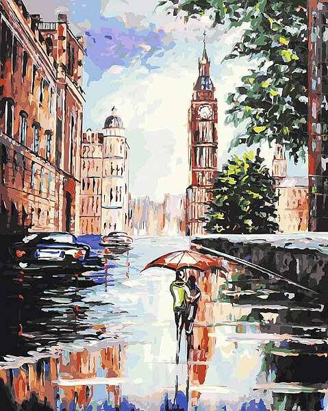 092-AB Картины по номерам Белоснежка Лондонский мотив 40х50 см 092-AB Картины по номерам Белоснежка Лондонский мотив 40х50 см