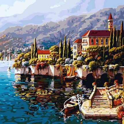 370-AB Картины по номерам Белоснежка Варенна. Италия 40х50 см