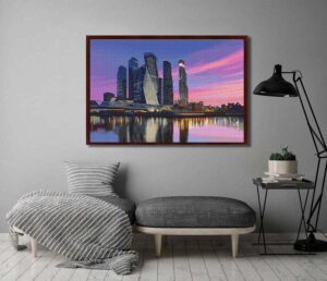 Ah5467 Алмазная мозаика Москва-Сити 40х60