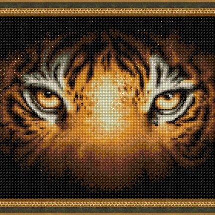 Набор для изготовления картин "АЛМАЗНАЯ ЖИВОПИСЬ" арт.1827 «Тигриный взгляд» 40х30 см