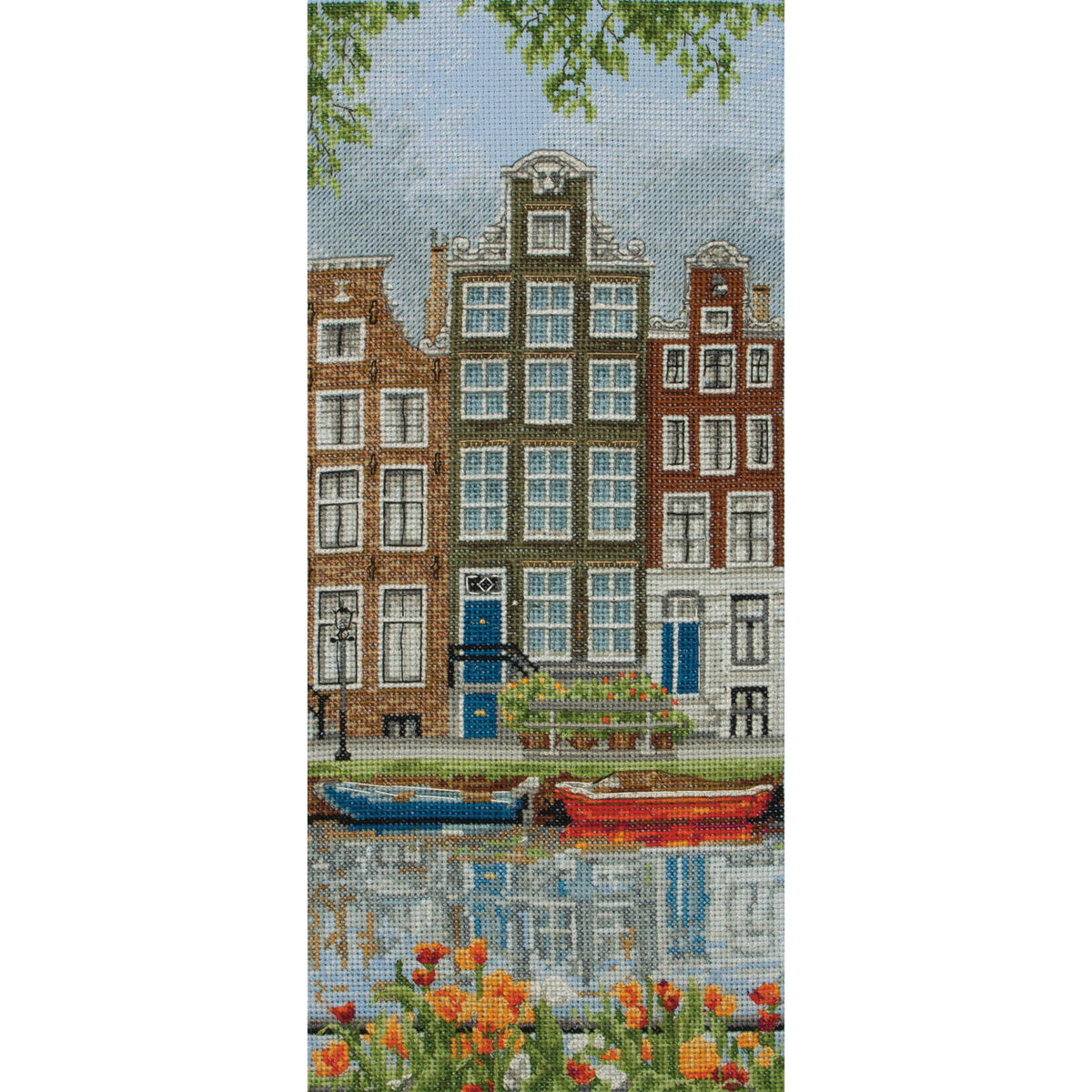 Набор для вышивания Anchor, MEZ, Венгрия "Amsterdam Street Scene" 32х14 см, арт.PCE0814