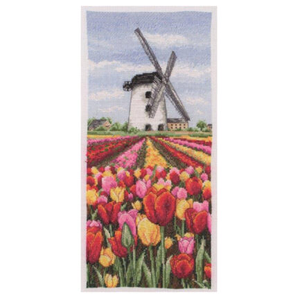 Набор для вышивания Anchor, MEZ, Венгрия "Dutch Tulips Landscape" 32х14 см, арт.PCE0806