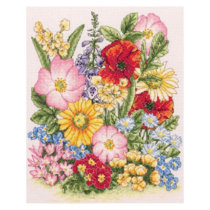 Набор для вышивания Anchor, MEZ, Венгрия "Meadow Flowers" 25*20см, арт.PCE961