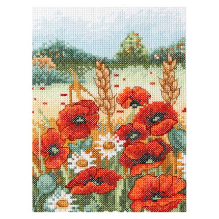 Набор для вышивания Anchor, MEZ, Венгрия "Poppy Field" 23*16см, арт.AK114