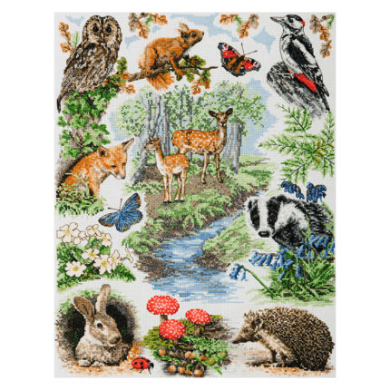 Набор для вышивания Anchor, MEZ, Венгрия "Woodland Sampler" 40*30см, арт.PCE958