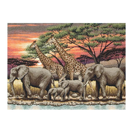 Набор для вышивания Maia, MEZ, Венгрия "African Sunset" 30*40см, арт.5678000-01026