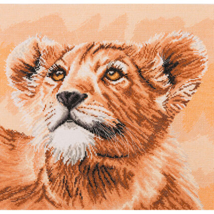 Набор для вышивания Maia, MEZ, Венгрия "Lion Cub - Little Princess" 30*30см, арт.5678000-05046