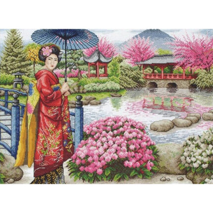 Набор для вышивания Maia, MEZ, Венгрия "The Japanese Garden" 30*40см, арт.5678000-01024