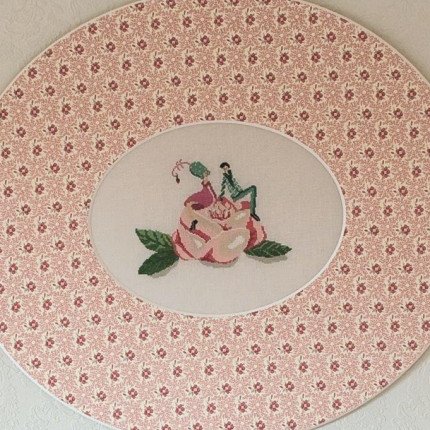 Набор для вышивания крестом Acufactum Ute Menze, Германия, "Пара на розе" 22*17см, арт.24010-06