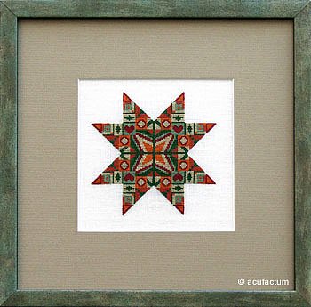Набор для вышивания крестом Acufactum Ute Menze, Германия, "Звезда-2" 10,5*10,5см, арт.2900-10